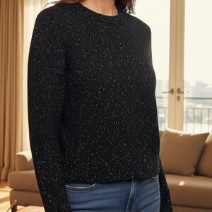 Club Monaco Charcoal Knit Cropped Sweater, Like New, Small